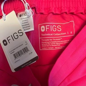 Figs hot pink new small yola pants